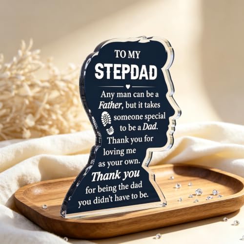 Stepdad Gift Plaque from Daughter Son Christmas Birthday Appreciation