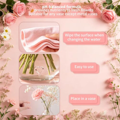 Heart-Shaped Copper Flower Water Cleaner for Fresh Cut Arrangements