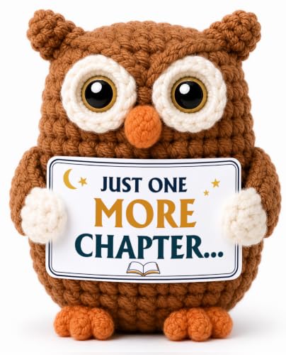 Book Lover Gift Mini Crochet Owl for Readers - Handmade Bookish Decor