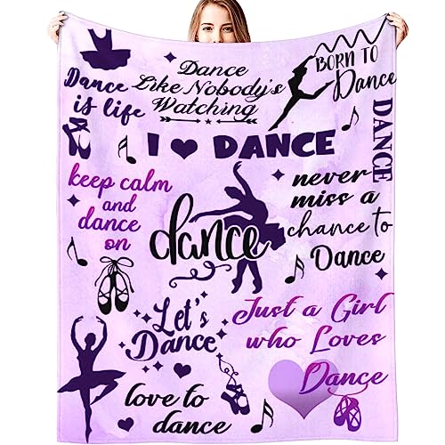 Dance Life Blanket for Adults 80x60 Flannel Throw for Sofa Couch Bed All Season - Color 1
