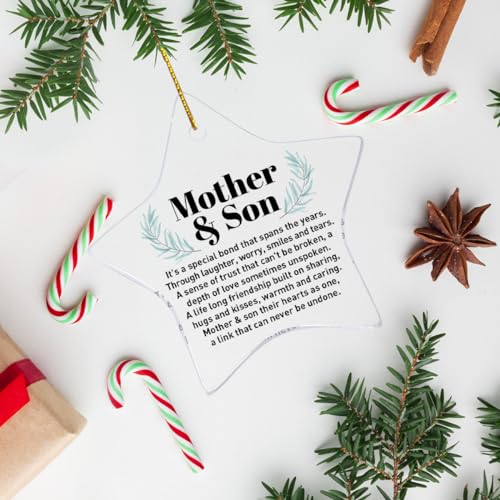 Son Mother Gift Christmas Ornament Q7 - Holiday Keepsake for Son & Mom