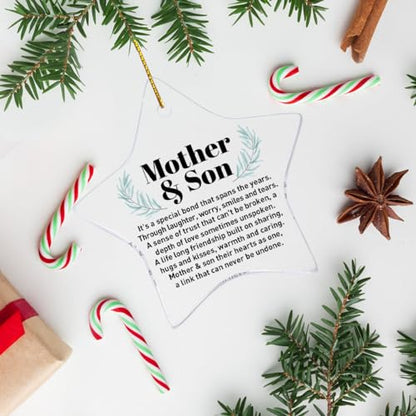 Son Mother Gift Christmas Ornament Q7 - Holiday Keepsake for Son & Mom