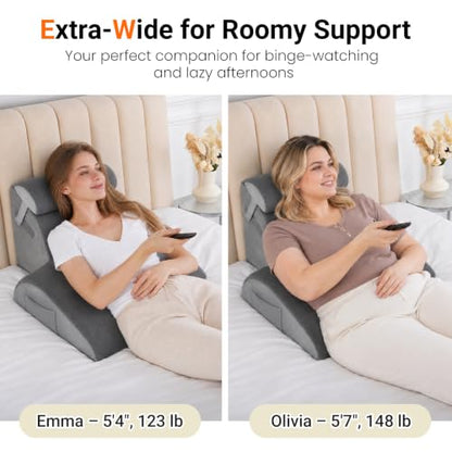 Wider Back Support Pillow with Dual-Layer Foam for Lumbar & Prone Rest