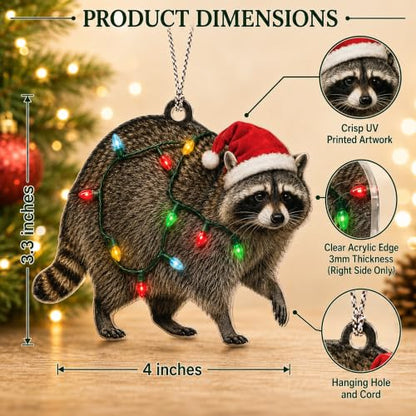 Raccoon Ornament - Raccoon 08 - Funny Christmas Tree Decoration