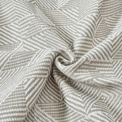 Gray Polyester Striped Bed Runner & Cushion Set 18x83in for Sofa Bedroom Hotel