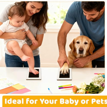 Memory Kit for Hand Footprints - Inkless Safe Baby & Pet Keepsake Set