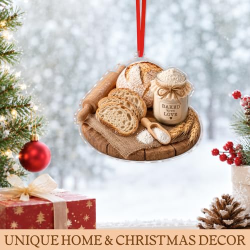 Sourdough Bread Christmas Ornament - Bread Variation - Unique Kitchen Decor