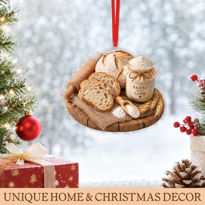 Sourdough Bread Christmas Ornament - Bread Variation - Unique Kitchen Decor