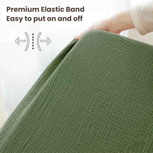 Konssy Muslin Crib Sheets for Boys, Soft Cotton Neutral Baby Sheets for Standard Crib Mattress 2 Pack, 52"x28" (Coffee Check,Moon)