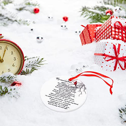 Christmas Memorial Ornament Cardinal Sympathy Keepsake - Remember Me Ceramic Decoration - Variation 1