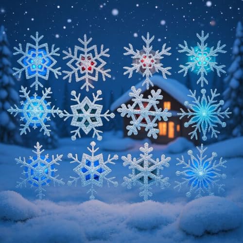 LED Snowflake Wall Lights - Christmas 3D Snowflake Decor with Glow - Variation of THIS listing