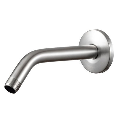 OFFO Shower Arm with Flange, 6 in Brushed Nickel Wall Mount Replacement Angle Shower Head Arm Wall-Mounted For Fixed Shower Head & Handheld Showerhead