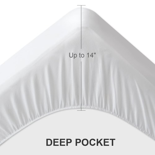 Mattress Protector Waterproof Twin Size for Kid, Soft & Cooling Twin Mattress Pad Cover Quilted for Single Bed Fitted with Deep Pocket up to 14" Depth