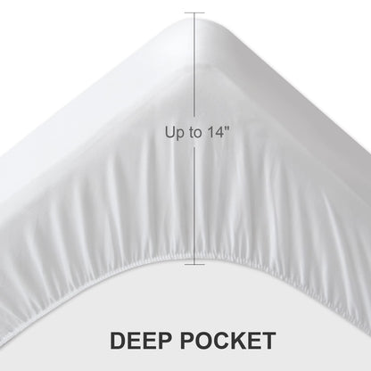 Queen Mattress Pad, Queen Mattress Protector Waterproof Quilted, Mattresses Cover Fitted with Ultra Soft & Absorbent Surface and Deep Pocket to 14 inch, Machine Washable