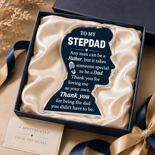 Stepdad Gift Plaque from Daughter Son Christmas Birthday Appreciation
