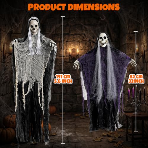 Outdoor Hanging Ghost Decorations for Halloween Haunted House Decor