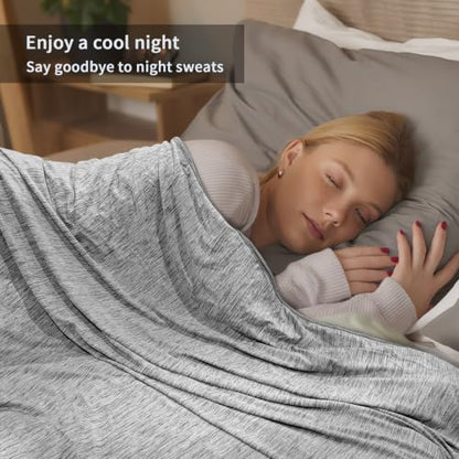 Cooling Blanket 60x80 Inches Gray 2 Pack Q-Max >0.5 Instant Cool Fiber