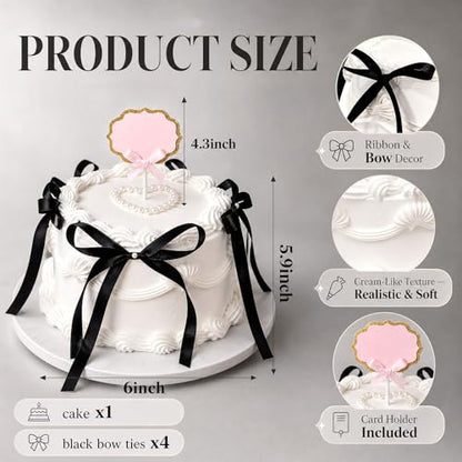 Reusable Fake Cake Prop for Party Decor, 6.2 Inch Artificial Dessert Display