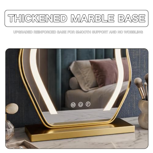 17-Inch LED Cloud Vanity Mirror with Lights, Touch Control for Makeup