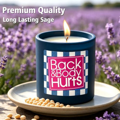 Funny Birthday Candle Gift for Women Men - Humorous Lavender Scented Relaxation Candle