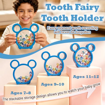 Baby Tooth Fairy Storage Box with Capsules & Keepsake Jar - Cute Baby Teeth Keepsake