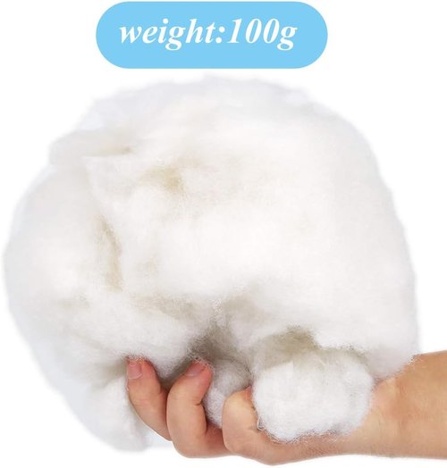 BUTUZE Premium Polyester Fiber Fill - High Resilience Stuffing for Crafts & Crochet | 3.5oz Recyclable