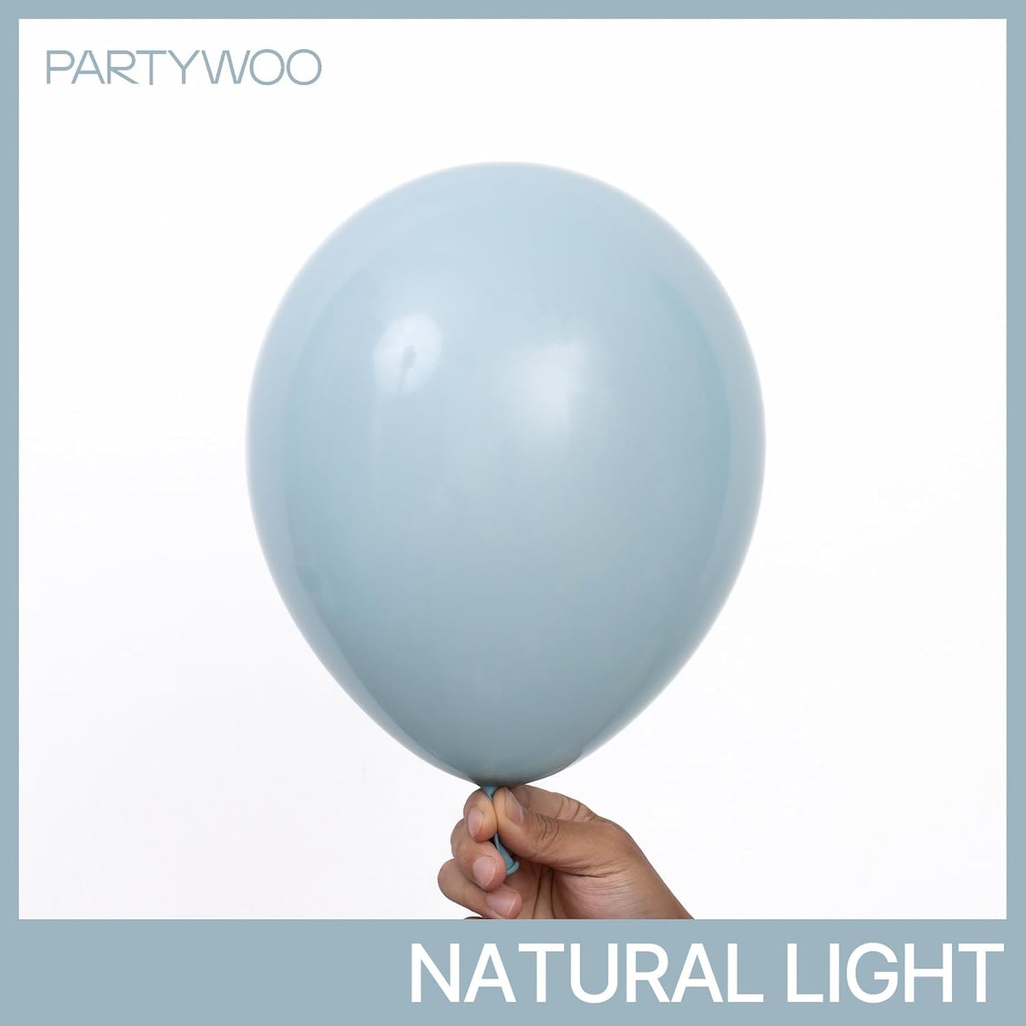 PartyWoo Dusty Blue Balloons - 155-Piece Boho Balloon Arch Kit | 18", 12", 10", 5" Sizes for Celebrations