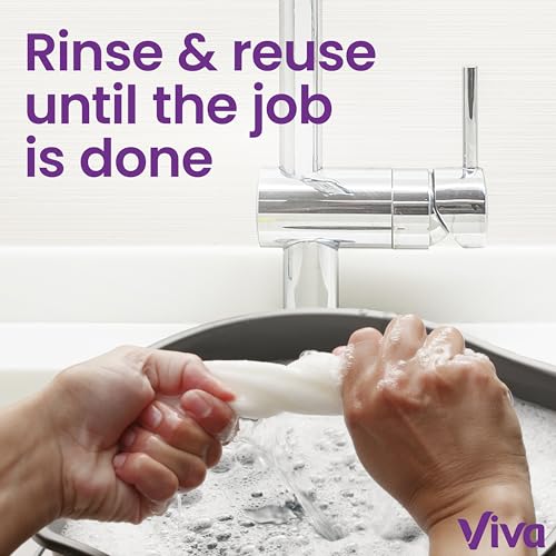 Viva Signature Cloth Paper Towels, Task Size - 12 Family Rolls (2 Packs of 6 Rolls) = 30 Regular Rolls (143 Sheets Per Roll)