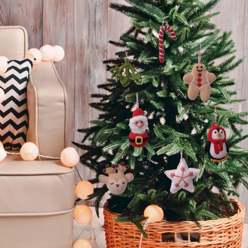 Christmas Felt Ornaments Set of 10 with Oil Diffuser - Mix