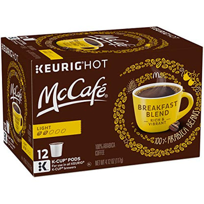 McCafé Breakfast Blend Light Roast K-Cup Coffee Pods (12 Pods)