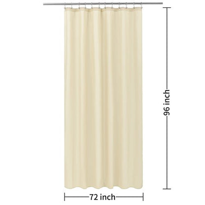 ALYVIA SPRING Extra Long Fabric Shower Curtain Liner Waterproof - 72" x 96", Soft & Lightweight X-Long Shower Curtain with 3 Magnets, Machine Washable - 72x96, Cream