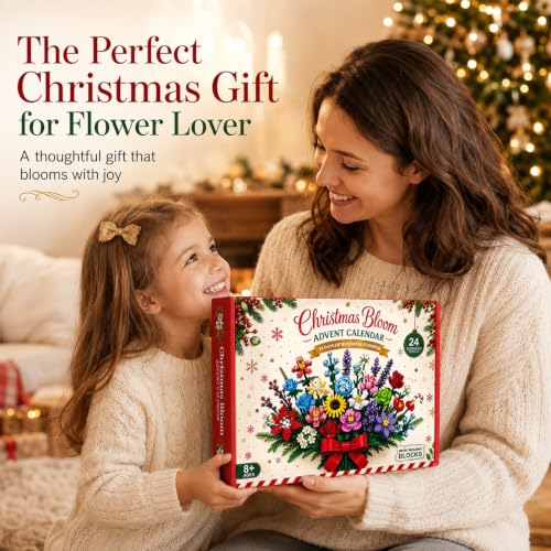 Funewest Flower Bouquet Advent Calendar 2026 with Micro Blocks - Bouquet Building Set