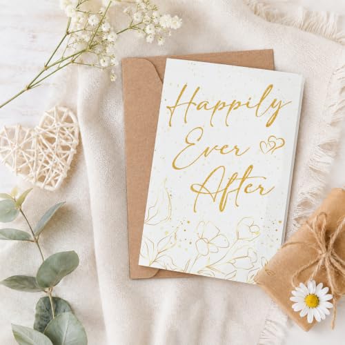 Wedding Congratulations Card for Couples - Romantic Gift with Envelope - Variation of Wedding