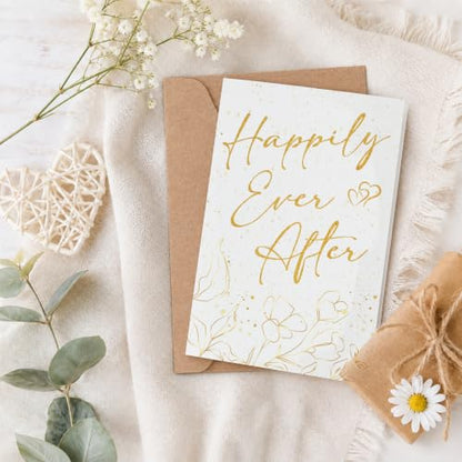 Wedding Congratulations Card for Couples - Romantic Gift with Envelope - Variation of Wedding