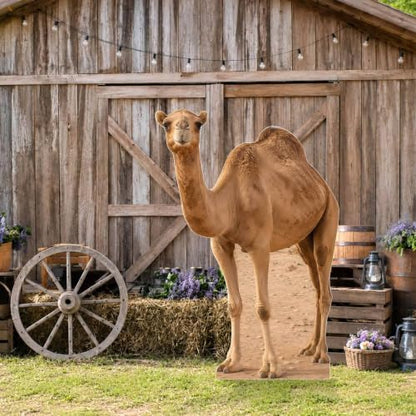 Desert Camel Cardboard Cutout Standee - 2ft Wildlife Party Decor