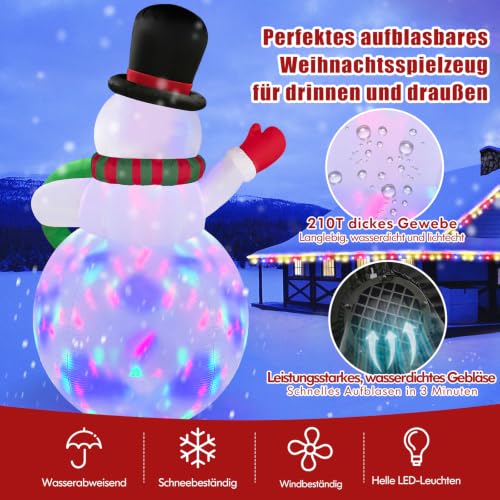 Danxilu 14FT Christmas Inflatable Snowman with LED Lights - Outdoor Holiday Decor