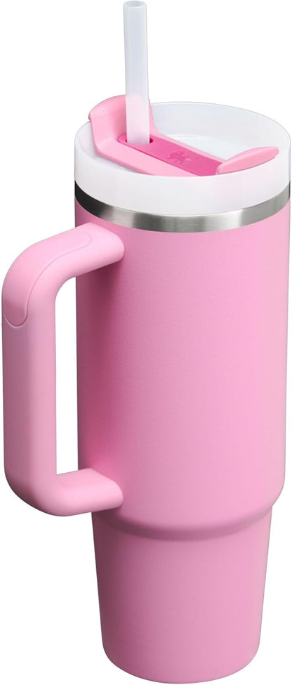 STANLEY Quencher H2.0 Tumbler - 30 oz Insulated Stainless Steel with Handle & Straw | BPA-Free | Peony
