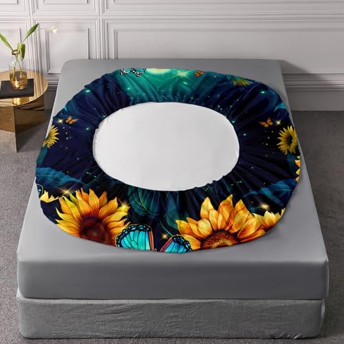 Twin Sunflower Printed Sheet Set for Kids & Teens - 4Pcs, Microfiber