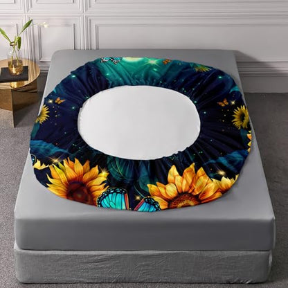 Twin Sunflower Printed Sheet Set for Kids & Teens - 4Pcs, Microfiber