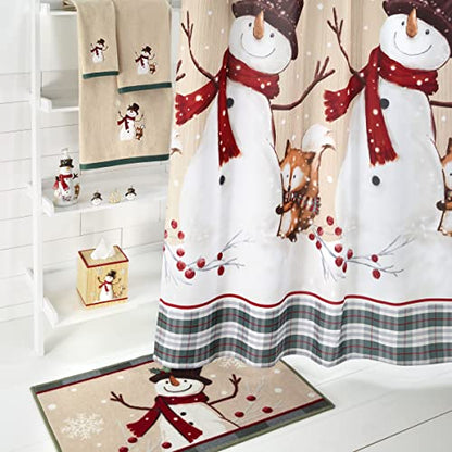 Christmas Bathroom Set with Lotion Pump and Cotton Fingertip Towels