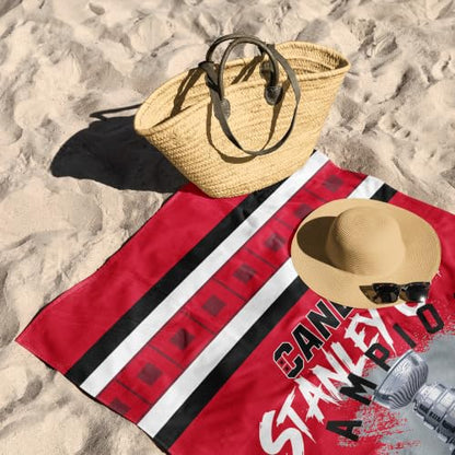 NHL Carolina Hurricanes 2026 Stanley Cup Champions Beach Towel 30 x 60 in - Officially Licensed