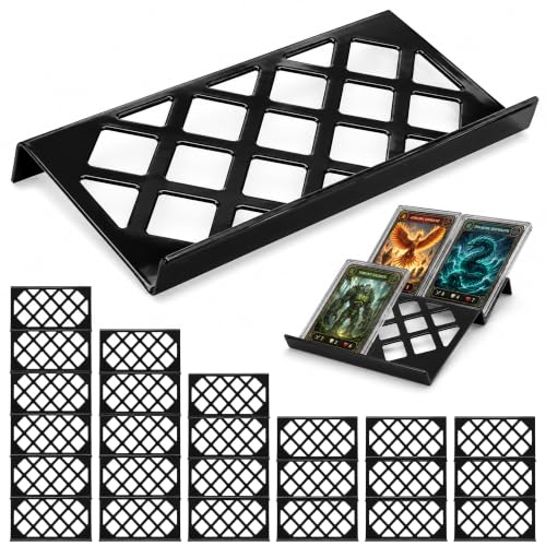 24PCS Modular Acrylic Trading Card Risers for Display, Hollow Design