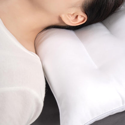 Pozino Flat Thin Pillows for Sleeping - Ultra Low 2.5 Inch Queen Size, Down Alternative for Side & Back Sleepers