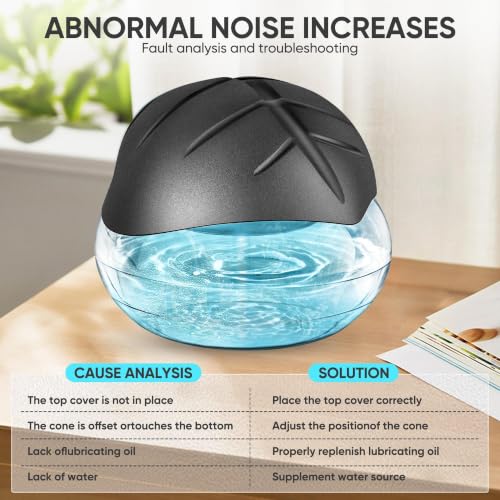 Black Water Based Air Purifier with Essential Oil Diffuser & Humidifier - Rainbow LED Light