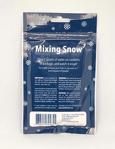 SnoWonder Instant Snow - Create 4 Liters of Realistic Fake Snow for Cloud Slime Fun