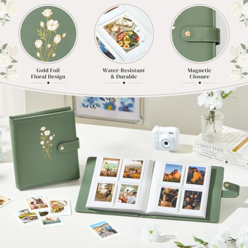 Ovesmusl Green Photo Album for Polaroid Hi-Print 2x3 and Snap - 320 Photos