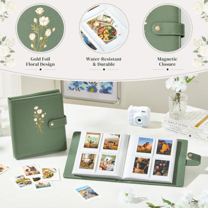 Ovesmusl Green Photo Album for Polaroid Hi-Print 2x3 and Snap - 320 Photos