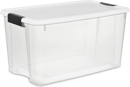 Sterilite 20-Pack Ultra Latching Storage Bins - Heavy-Duty Clear Plastic Containers, 70 Quart