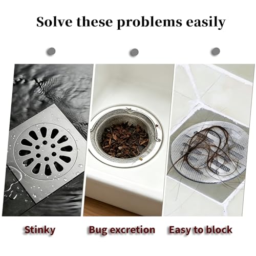 Silicone Floor Drain Cover Set - Anti-Odor, Leakproof, 8x8 Inch for Bathroom & Kitchen