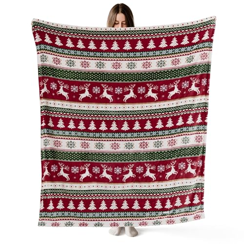 Bedsure Christmas Heated Blanket Throw - Fair Isle Pattern Electric Blanket, 23 Variation